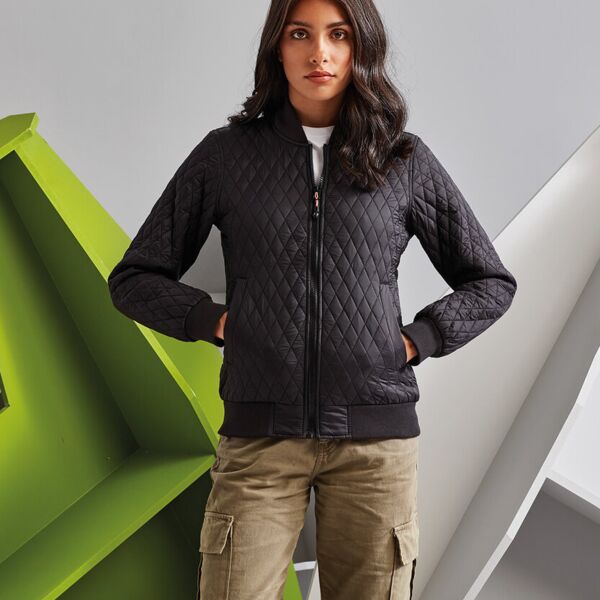 Women's quilted flight jacket Thumbnail